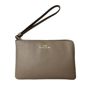 Coach Taupe Wristlet Clutch